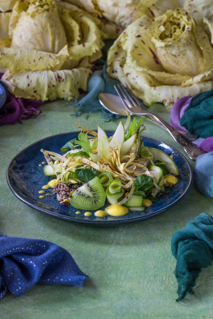 Insalata di radicchio variegato e quinoa