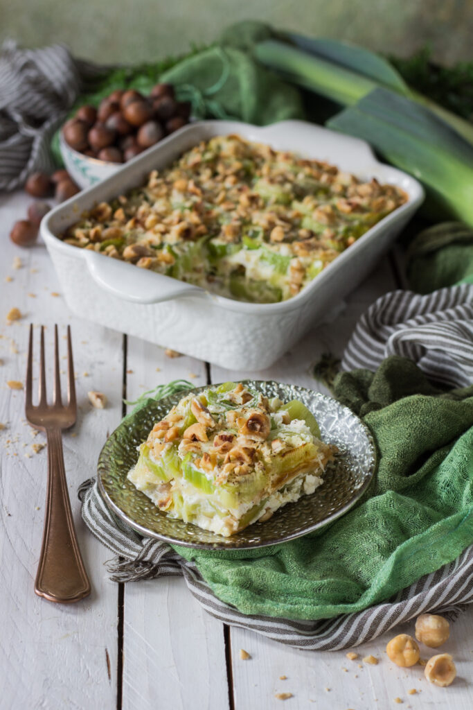 fetta di lasagna vegetariana