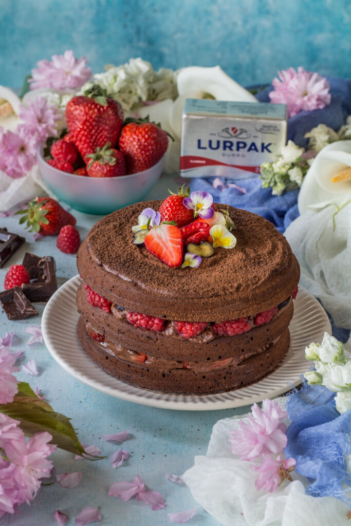 Torta al cioccolato e burro lurpak