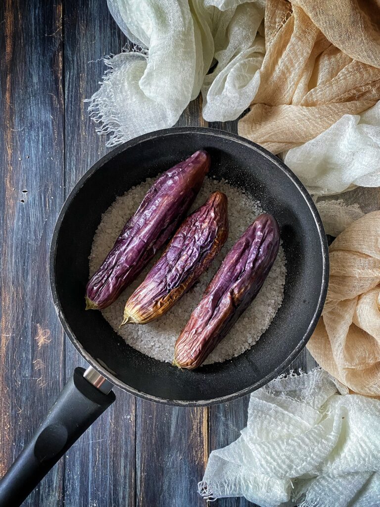 melanzane viola cotte al sale