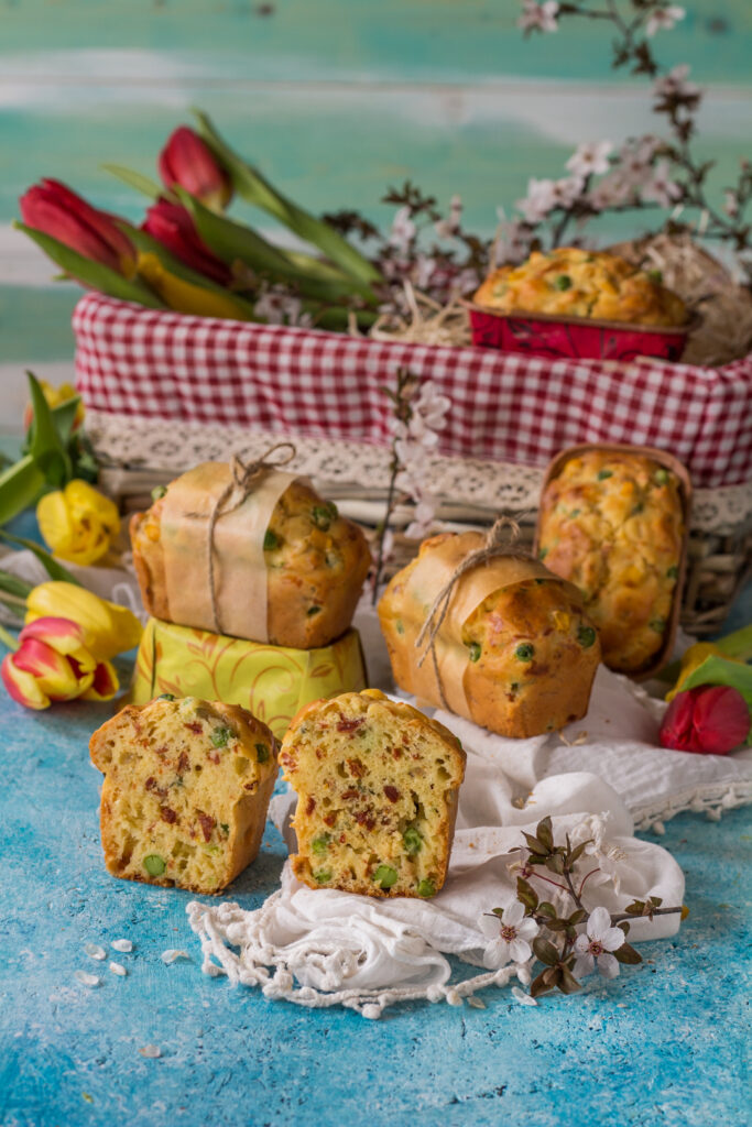 mini plumcake salati con verdure e formaggio