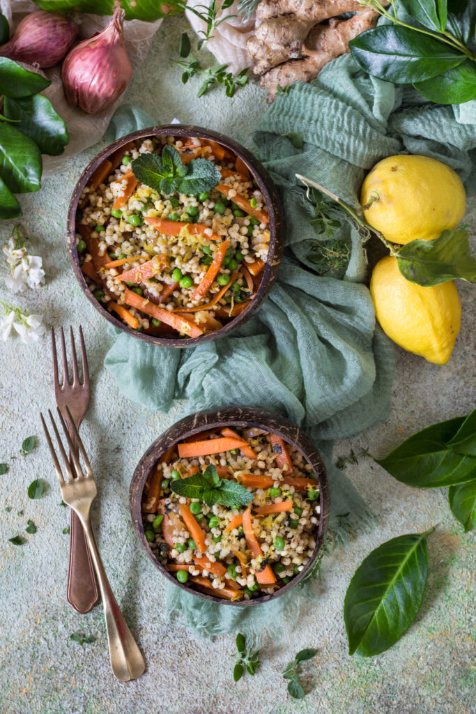 ricetta vegana facile con sorgo e zenzero