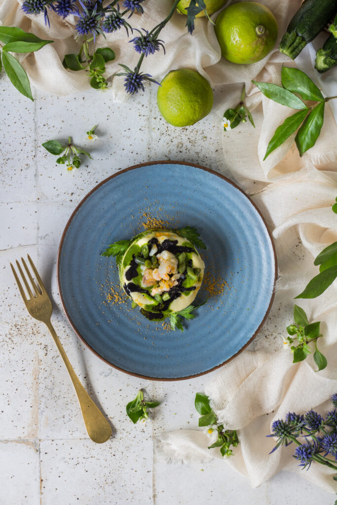 Lasagnette con mazzancolla bottarga e crema di zucchine