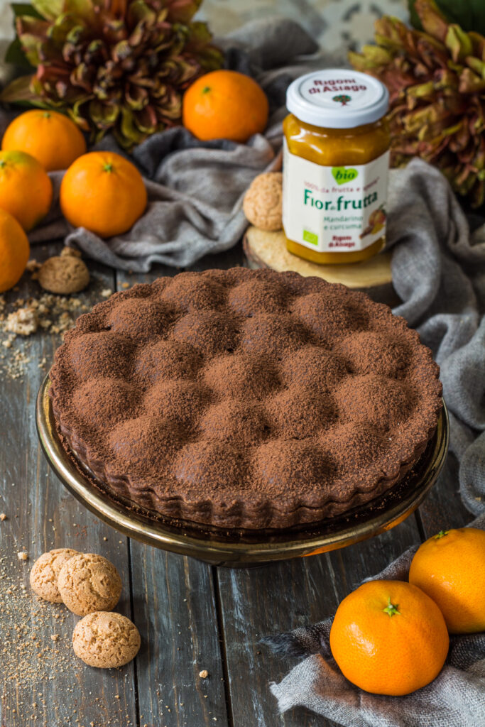 Crostata al cacao amaretti e mandarino Rigoni di Asiago