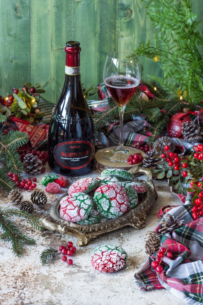 CRINKLE COOKIES DI NATALE e Brachetto