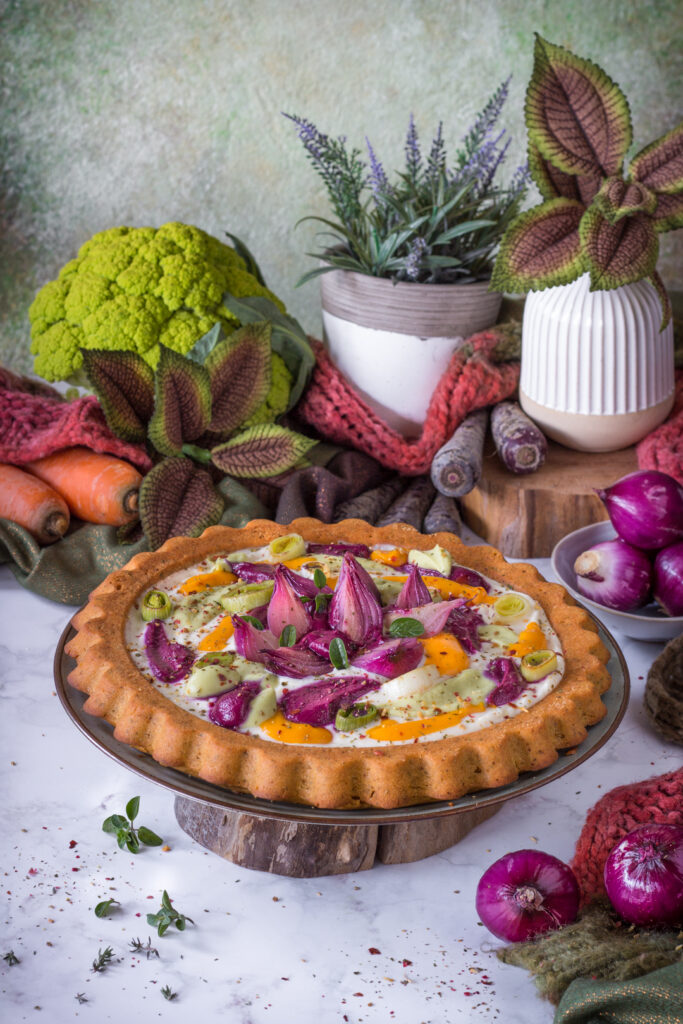 Crostata salata morbida vegana 