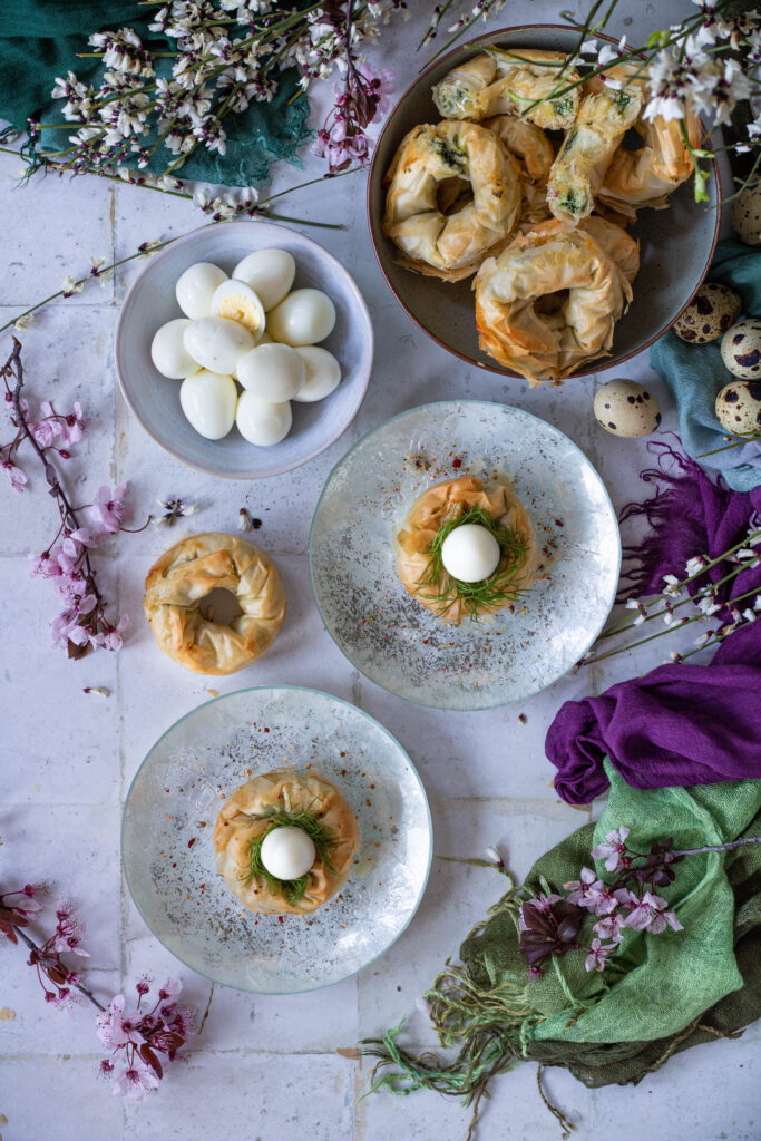 idee per pasqua ciambelle ripiene di pasta fillo 