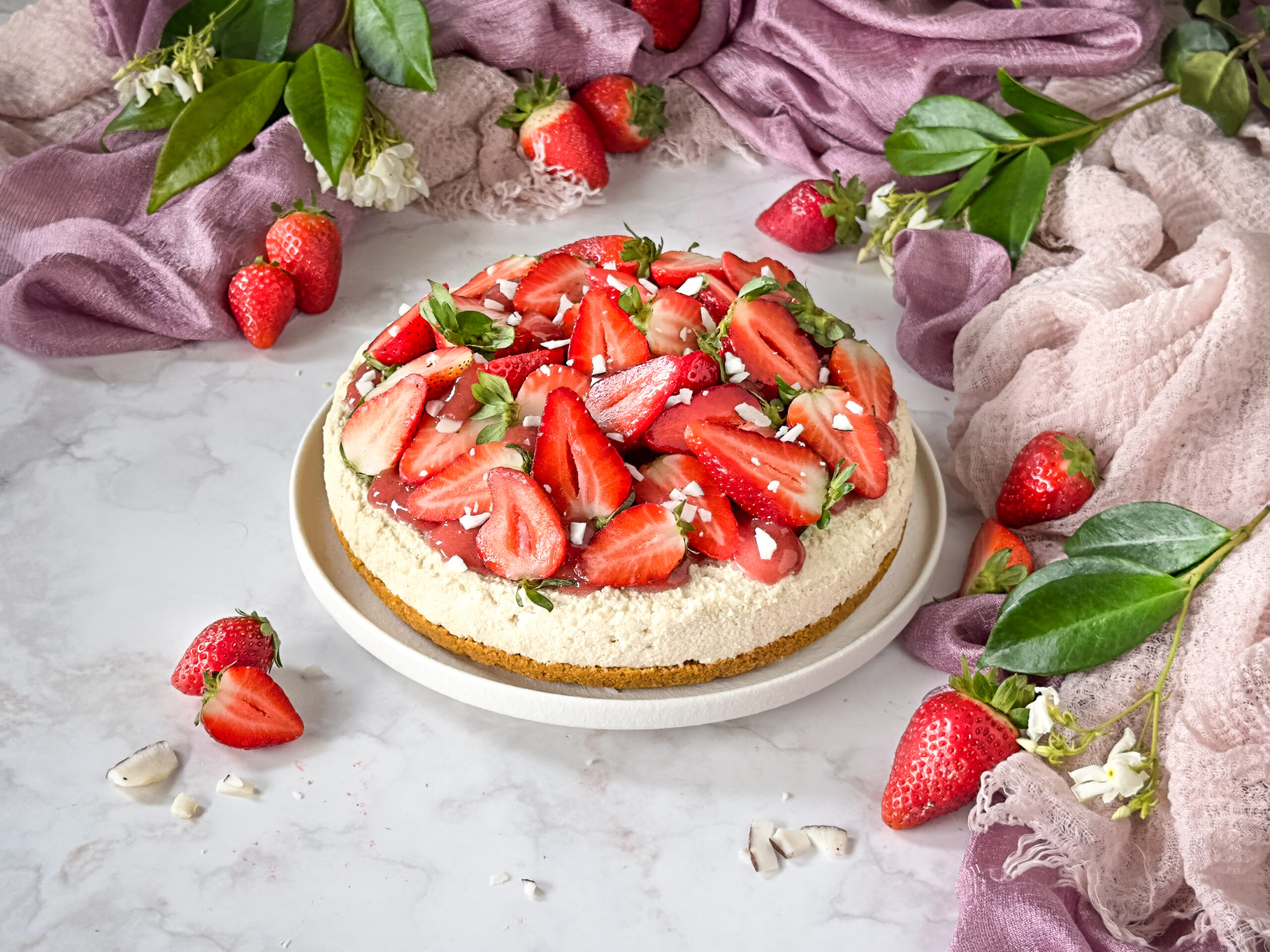 Cheesecake vegetale senza cottura Semplice, facile e deliziosa!