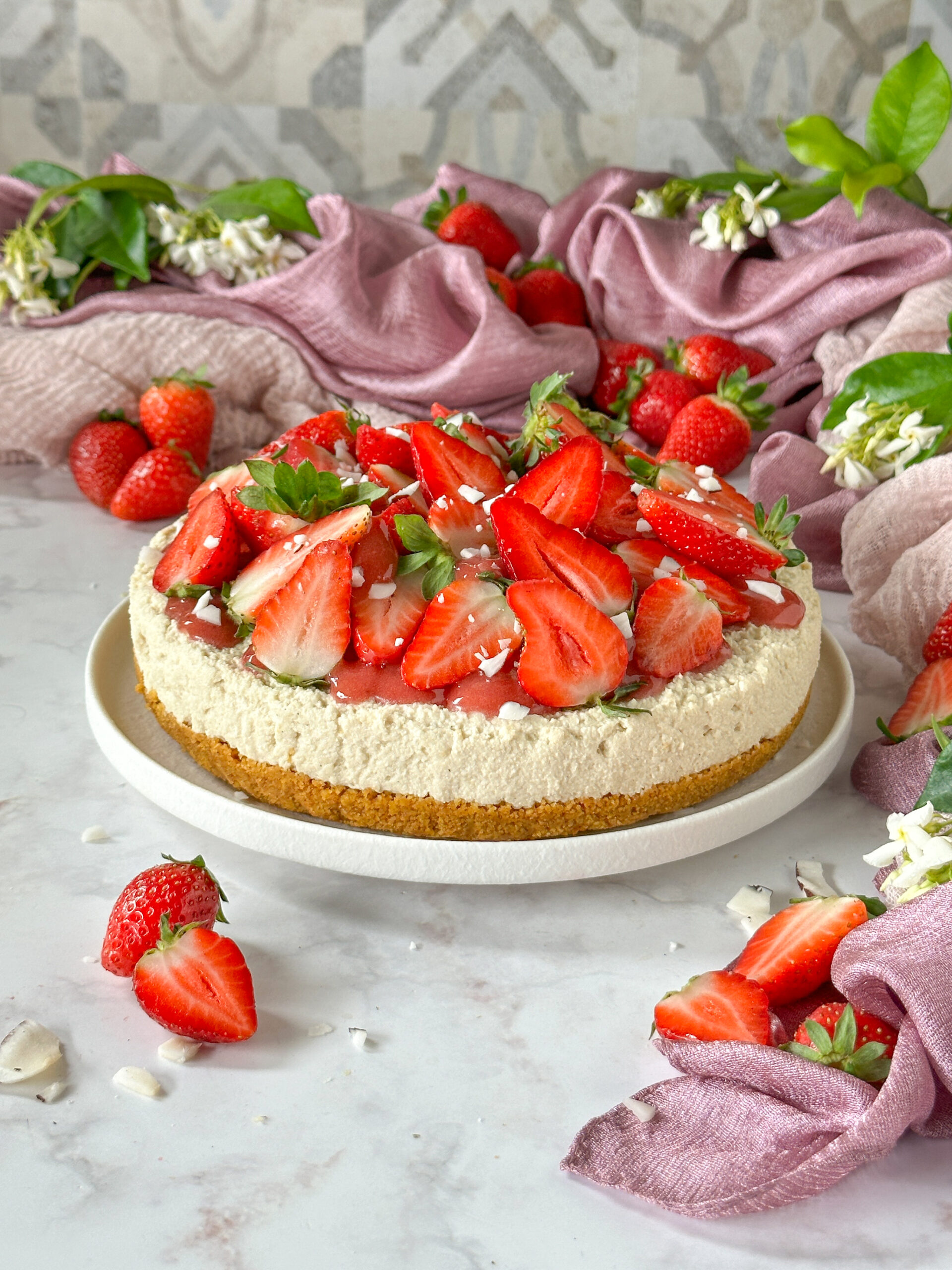 Cheesecake vegetale senza cottura Semplice, facile e deliziosa!