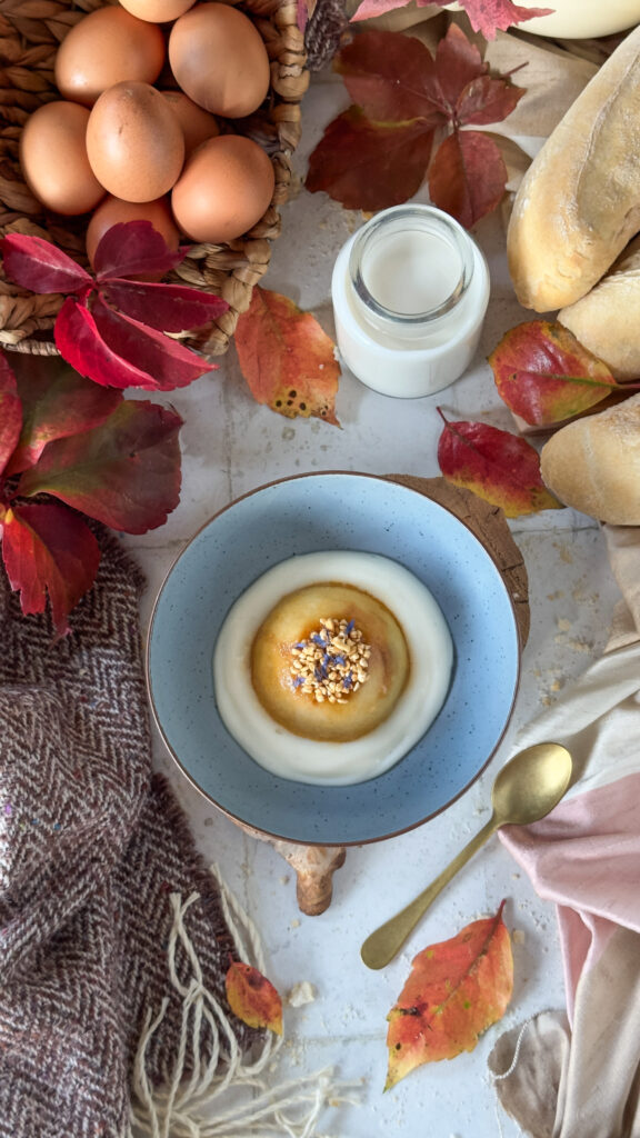 budino con crema di latte arborea impiattamento tradizionale