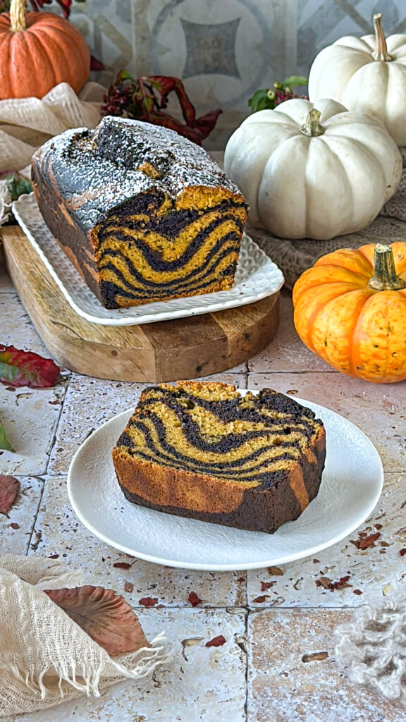 Plumcake marmorizzato senza uova e senza burro