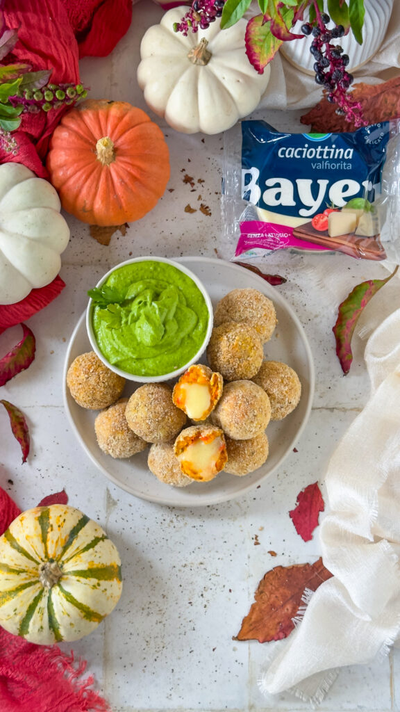 Polpette di zucca ripiene con cuore morbido