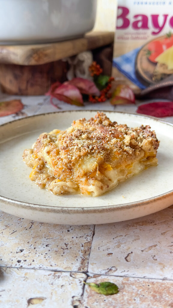 Lasagnetta di zucca senza glutine e lattosio