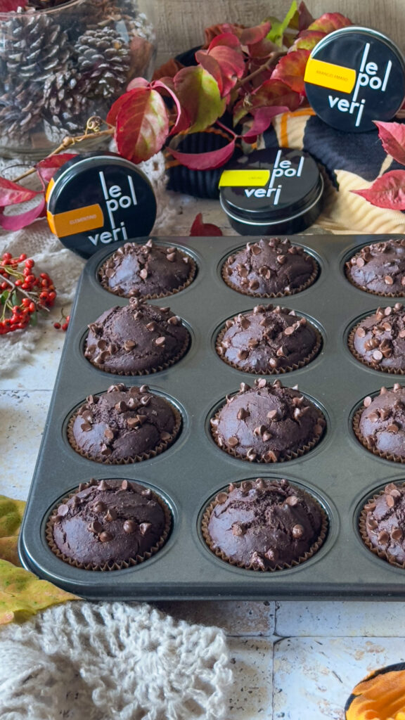 Muffin veg ai datteri e cioccolato senza zuccheri raffinati