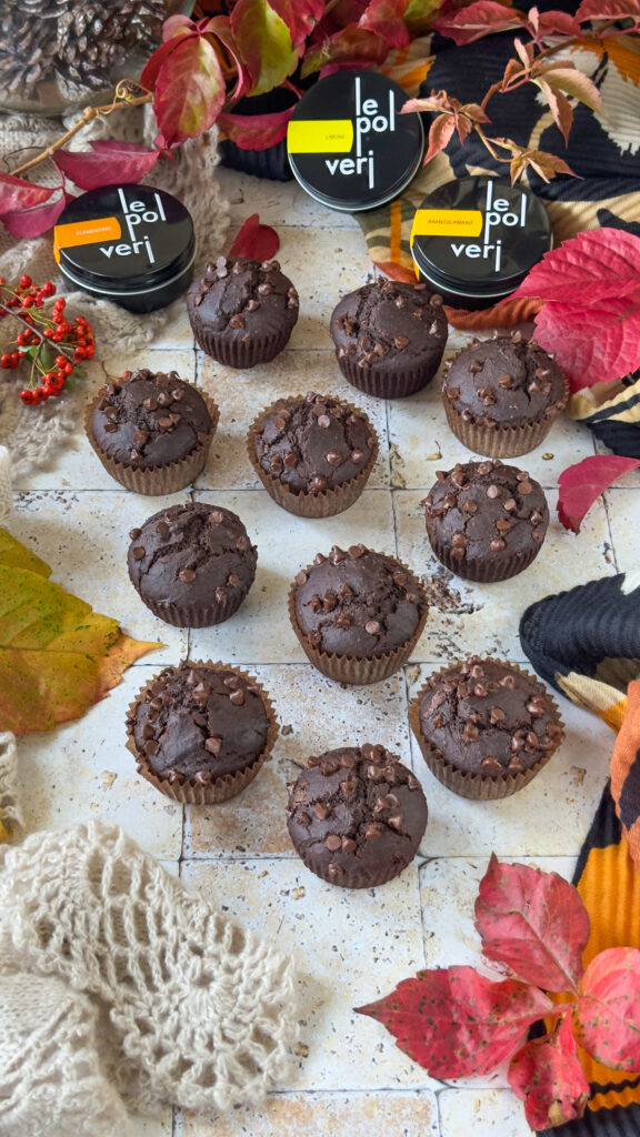 Muffin veg ai datteri e cioccolato senza zuccheri raffinati