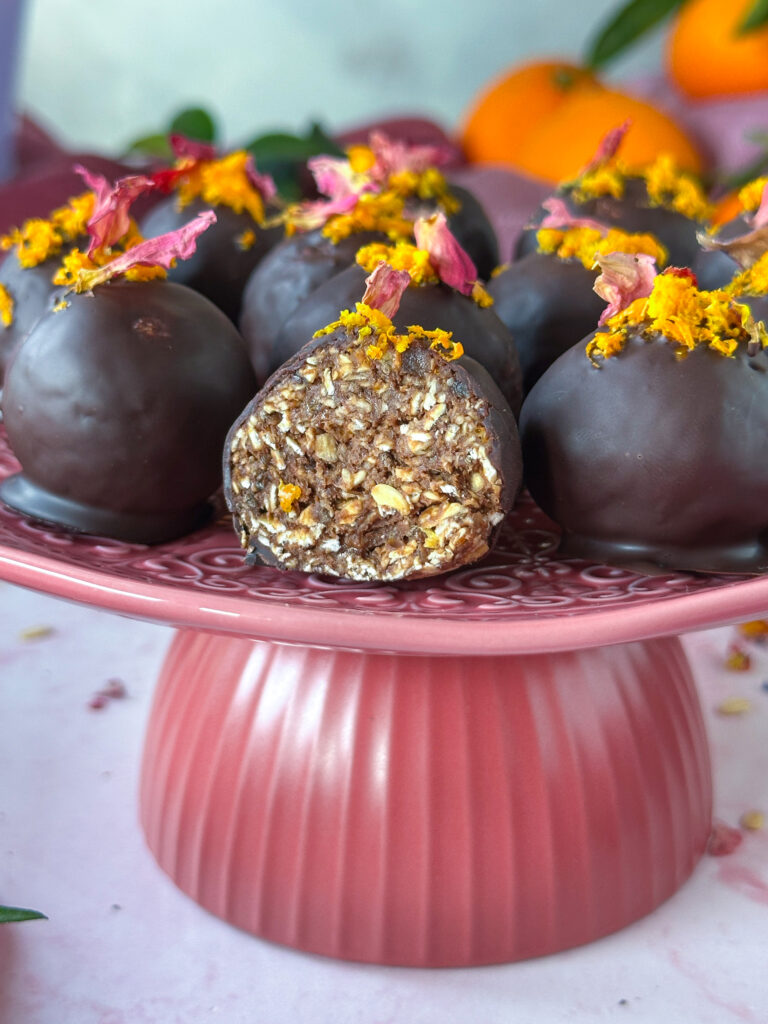 Praline brownie cioccolato e arancia | Ricetta Veg