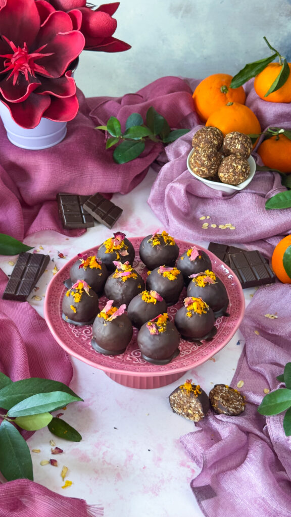 Praline brownie cioccolato e arancia | Ricetta Veg