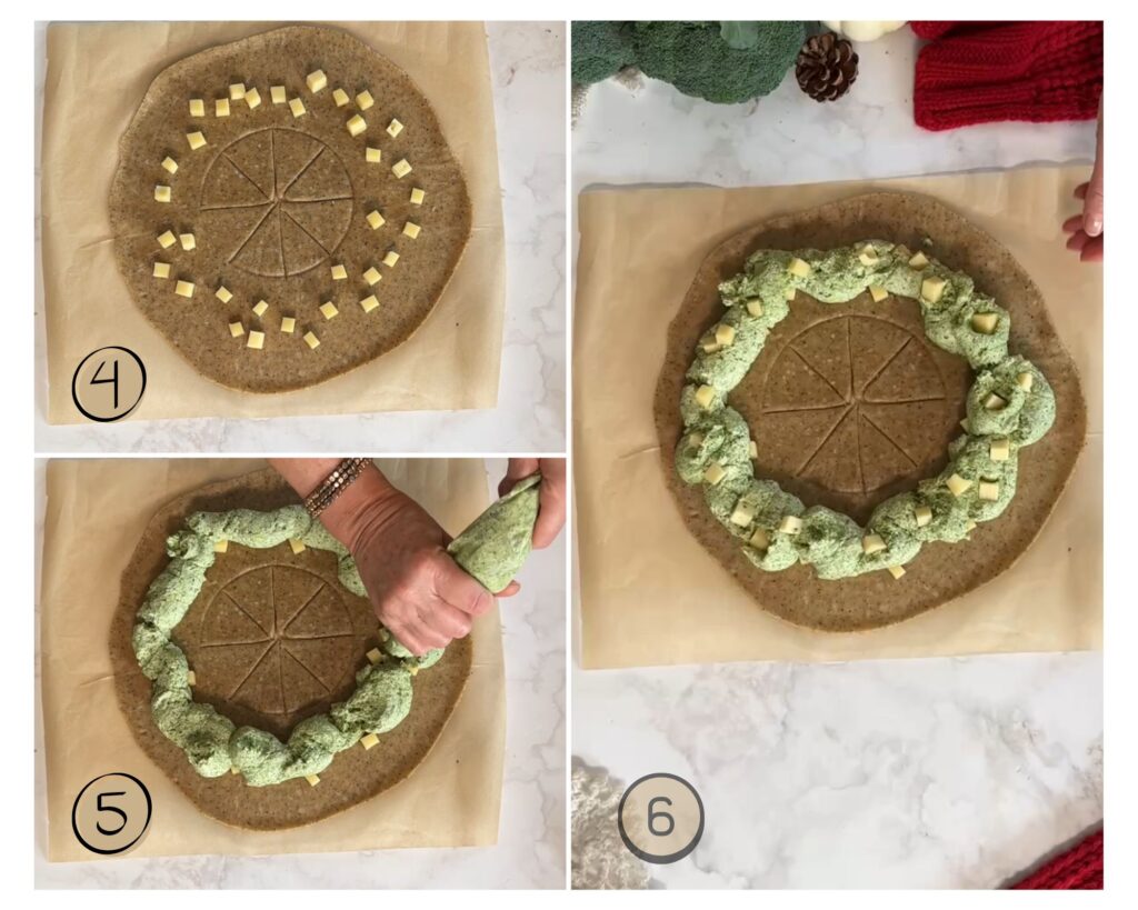 come creare corona di sfoglia salata