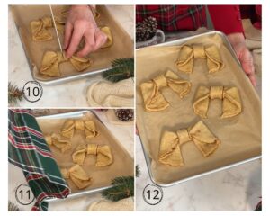 fiocchi di biscotto pronti da infornare