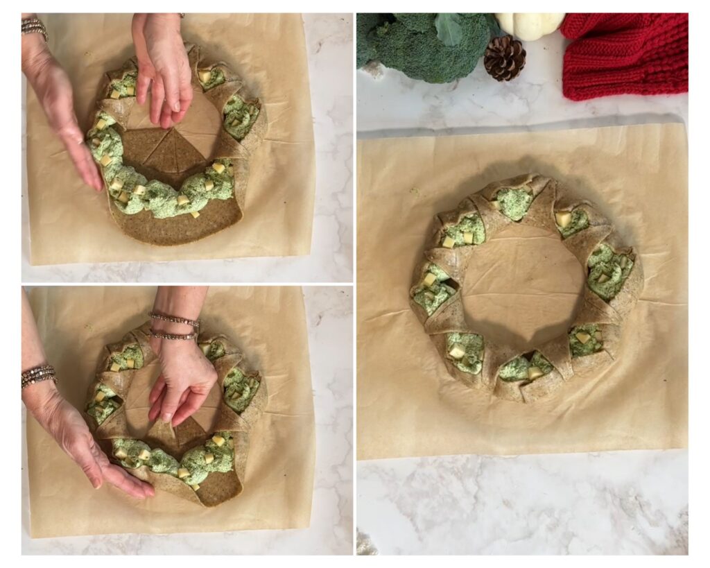 come creare corona di sfoglia salata