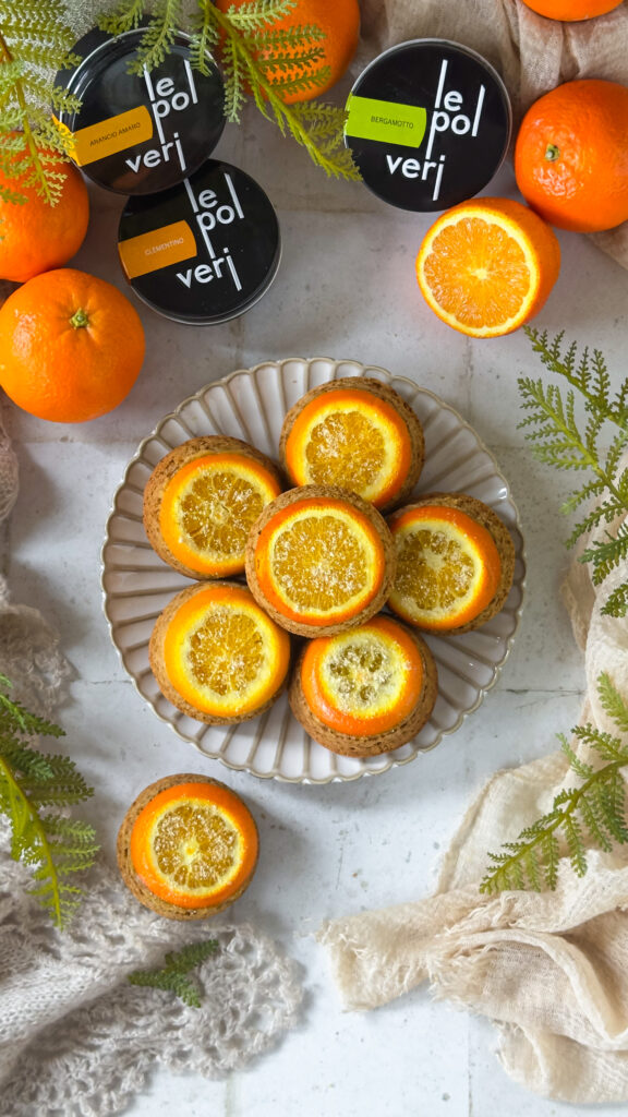 Tortine agli agrumi veg senza zuccheri raffinati