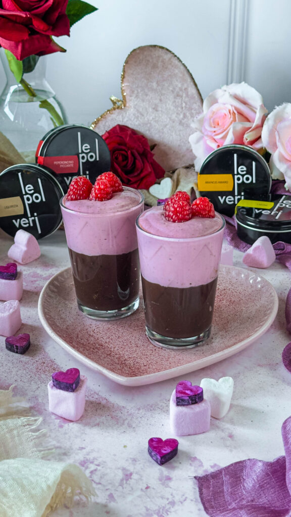 Cremoso lampone e cioccolato veg senza zuccheri raffinati