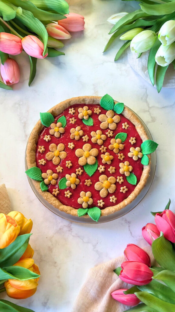 Crostata veg di primavera | frolla veg con crema ai frutti rossi